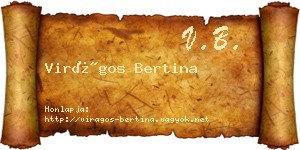 Virágos Bertina névjegykártya